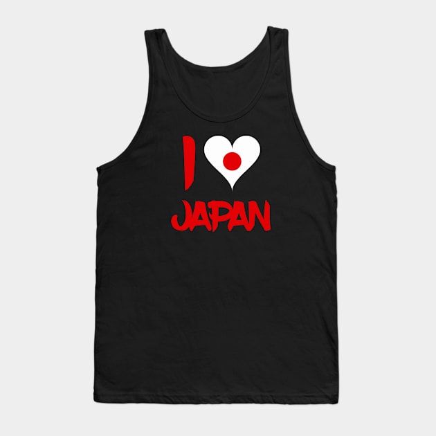 I Love Japan Tank Top by MessageOnApparel